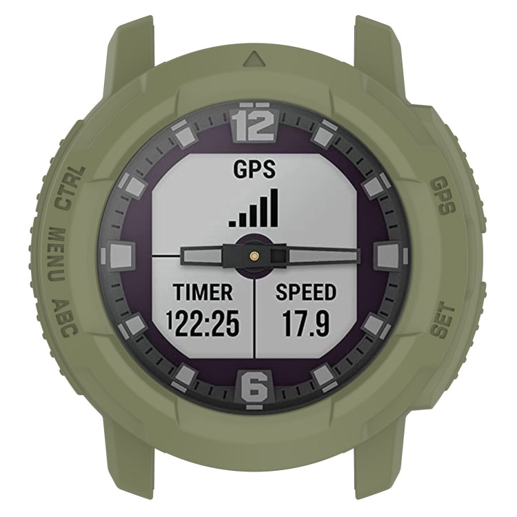 For Garmin Instinct Crossover Armor Hollow Watch Protective Case(Jungle Green) by buy2fix