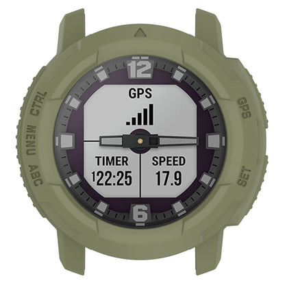 For Garmin Instinct Crossover Armor Hollow Watch Protective Case(Jungle Green) by buy2fix