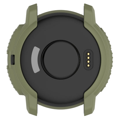 For Garmin Instinct Crossover Armor Hollow Watch Protective Case(Jungle Green) by buy2fix