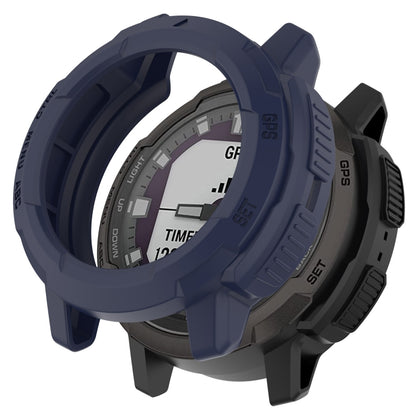 For Garmin Instinct Crossover Armor Hollow Watch Protective Case(Midnight Blue) by buy2fix