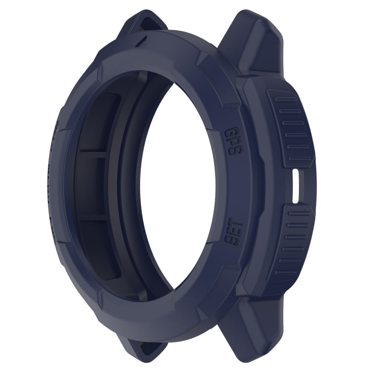 For Garmin Instinct Crossover Armor Hollow Watch Protective Case(Midnight Blue) by buy2fix