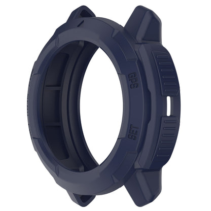 For Garmin Instinct Crossover Armor Hollow Watch Protective Case(Midnight Blue) by buy2fix