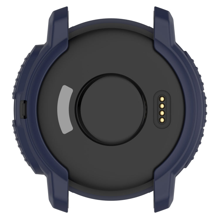 For Garmin Instinct Crossover Armor Hollow Watch Protective Case(Midnight Blue) by buy2fix