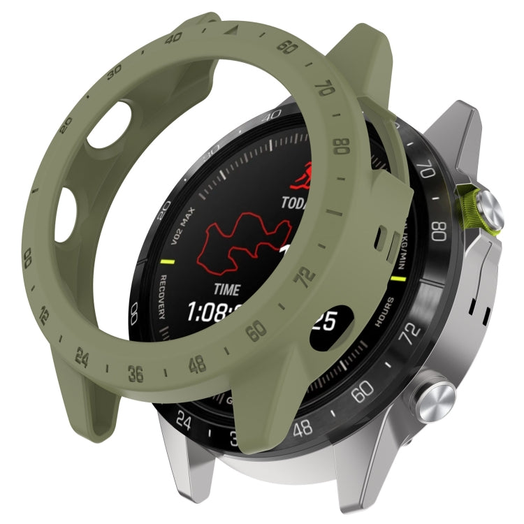 For Garmin MARQ 2 Armor Hollow Watch Protective Case(Jungle Green) by buy2fix