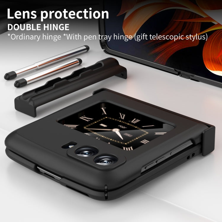 For Motorola Razr 2022 Macaron Three-piece Set Phone Case with Stylus(Black) by buy2fix