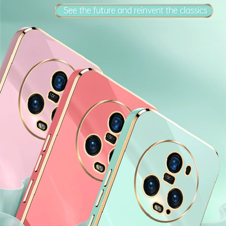 For Honor Magic5 Pro 5G XINLI Straight Edge 6D Electroplate TPU Phone Case(Pink) - Honor Cases by XINLI | Online Shopping UK | buy2fix