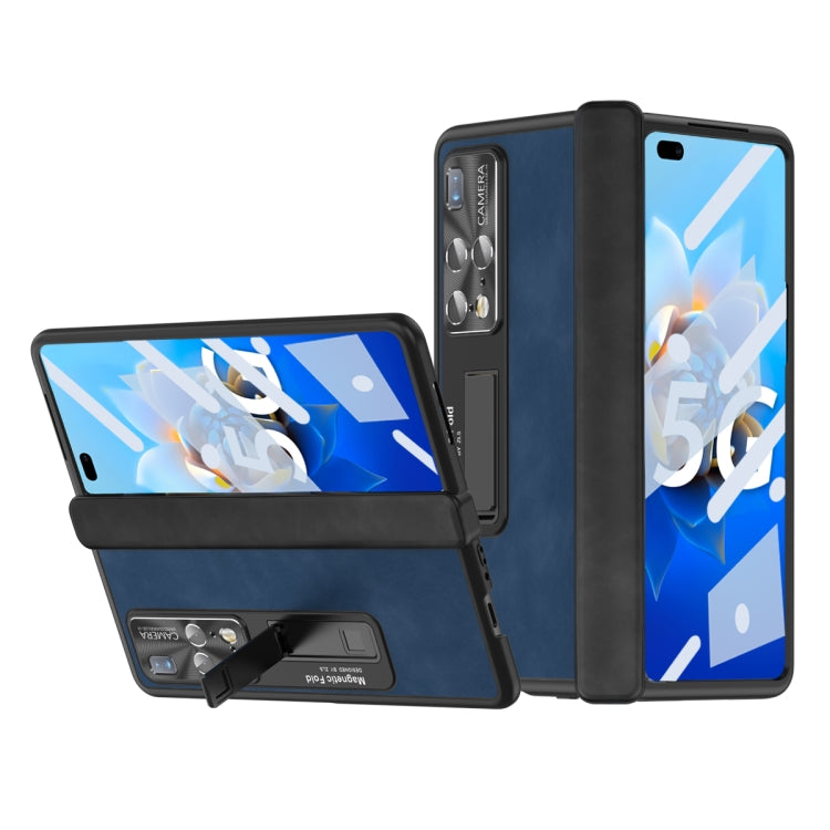 For Huawei Mate X2 5G Napa Texture All-inclusive Phone Case(Blue) - Huawei Cases by buy2fix | Online Shopping UK | buy2fix