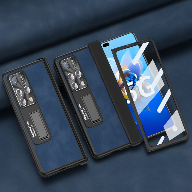 For Huawei Mate X2 5G Napa Texture All-inclusive Phone Case(Blue) - Huawei Cases by buy2fix | Online Shopping UK | buy2fix