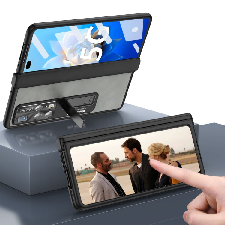 For Huawei Mate X2 5G Napa Texture All-inclusive Phone Case(Blue) - Huawei Cases by buy2fix | Online Shopping UK | buy2fix