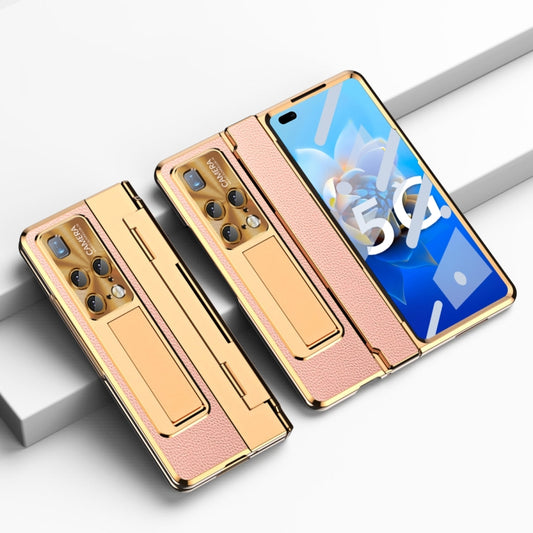 For Huawei Mate X2 Integrated Full Coverage Phone Case with Hinge(Gold+Pink) - Huawei Cases by buy2fix | Online Shopping UK | buy2fix
