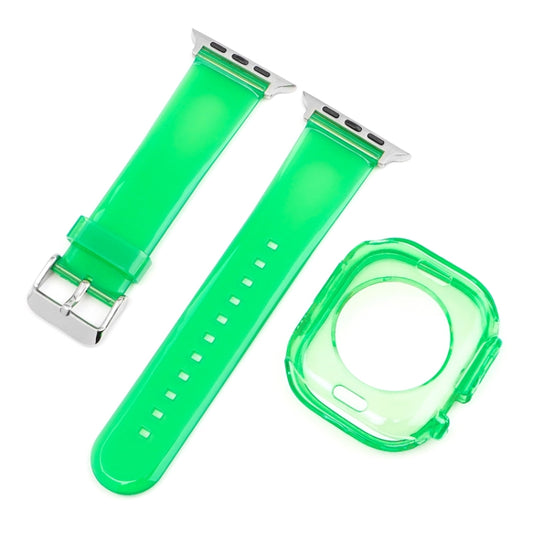 For Apple Watch Ultra 3 / 2 / 1 49mm Glacier Jelly Clear TPU Case Watch Band(Emerald Green) by buy2fix