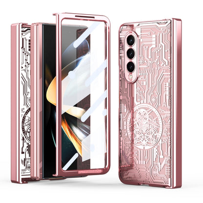 For Samsung Galaxy Z Fold4 5G Mechanical Legend Integrated Electroplating All-inclusive Phone Case(Rose Gold) - Galaxy Z Fold4 5G Cases by buy2fix | Online Shopping UK | buy2fix
