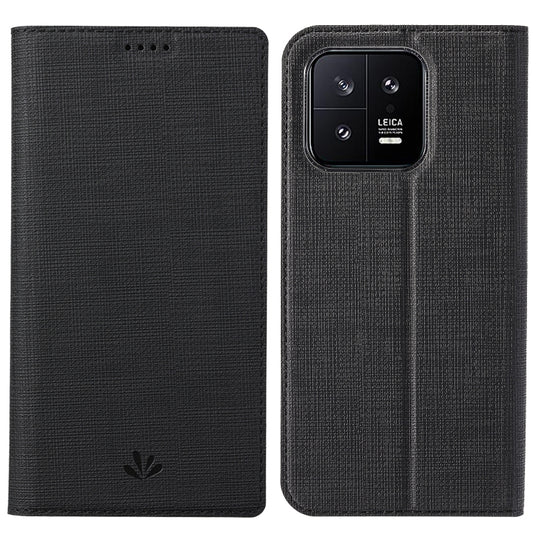 For Xiaomi 13 ViLi DMX Series Shockproof Magnetic Flip Leather Phone Case(Black)