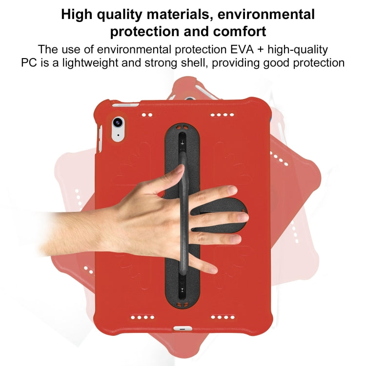 For iPad 2025 / 2022 Shield 360 Rotation Handle EVA Shockproof PC Tablet Case(Red Black) - iPad 2025 / 2022 Cases by buy2fix | Online Shopping UK | buy2fix