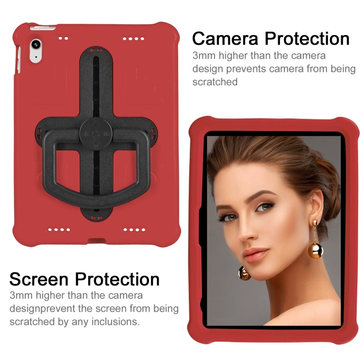 For iPad 2025 / 2022 Shield 360 Rotation Handle EVA Shockproof PC Tablet Case(Red Black) - iPad 2025 / 2022 Cases by buy2fix | Online Shopping UK | buy2fix