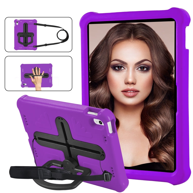 For iPad 2025 / 2022 Shield 360 Rotation Handle EVA Shockproof PC Tablet Case(Purple Black) - iPad 2025 / 2022 Cases by buy2fix | Online Shopping UK | buy2fix