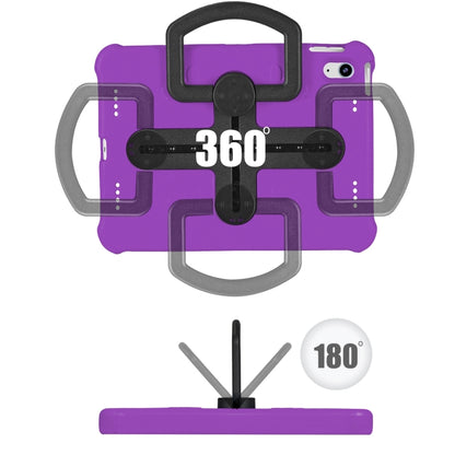 For iPad 2025 / 2022 Shield 360 Rotation Handle EVA Shockproof PC Tablet Case(Purple Black) - iPad 2025 / 2022 Cases by buy2fix | Online Shopping UK | buy2fix