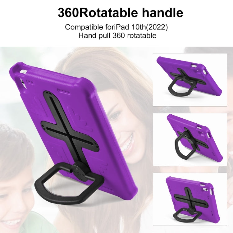 For iPad 2025 / 2022 Shield 360 Rotation Handle EVA Shockproof PC Tablet Case(Purple Black) - iPad 2025 / 2022 Cases by buy2fix | Online Shopping UK | buy2fix