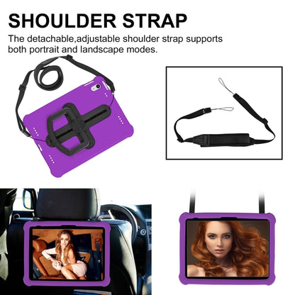 For iPad 2025 / 2022 Shield 360 Rotation Handle EVA Shockproof PC Tablet Case(Purple Black) - iPad 2025 / 2022 Cases by buy2fix | Online Shopping UK | buy2fix