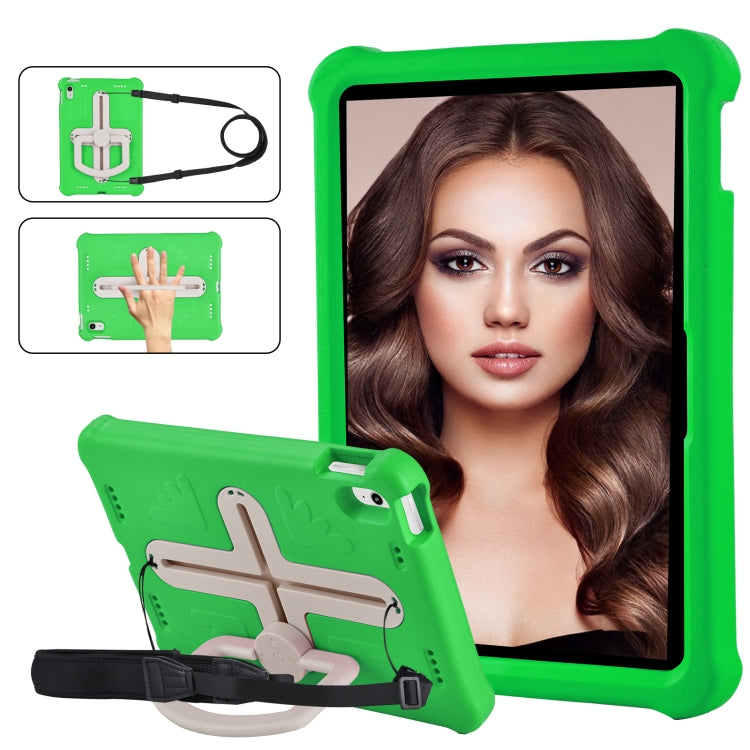 For iPad 2025 / 2022 Shield 360 Rotation Handle EVA Shockproof PC Tablet Case(Green Beige) - iPad 2025 / 2022 Cases by buy2fix | Online Shopping UK | buy2fix