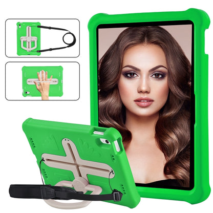 For iPad 2025 / 2022 Shield 360 Rotation Handle EVA Shockproof PC Tablet Case(Green Beige) - iPad 2025 / 2022 Cases by buy2fix | Online Shopping UK | buy2fix