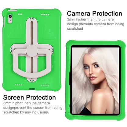 For iPad 2025 / 2022 Shield 360 Rotation Handle EVA Shockproof PC Tablet Case(Green Beige) - iPad 2025 / 2022 Cases by buy2fix | Online Shopping UK | buy2fix