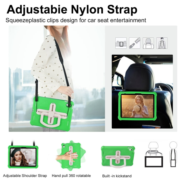 For iPad 2025 / 2022 Shield 360 Rotation Handle EVA Shockproof PC Tablet Case(Green Beige) - iPad 2025 / 2022 Cases by buy2fix | Online Shopping UK | buy2fix