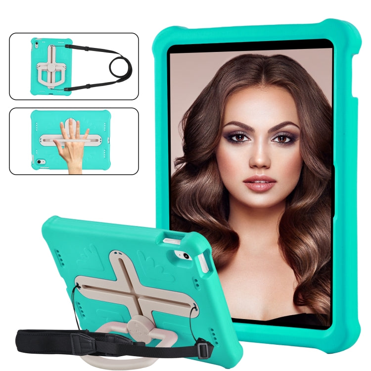 For iPad 2025 / 2022 Shield 360 Rotation Handle EVA Shockproof PC Tablet Case(Mint Green Beige) - iPad 2025 / 2022 Cases by buy2fix | Online Shopping UK | buy2fix
