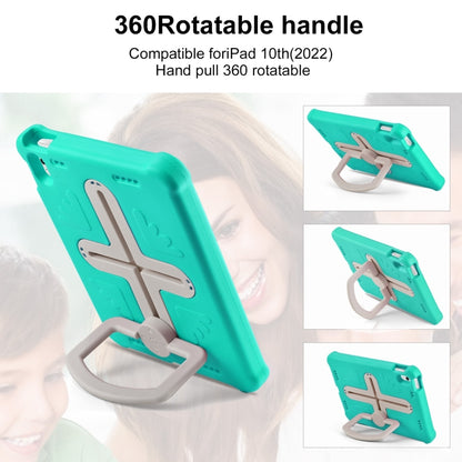 For iPad 2025 / 2022 Shield 360 Rotation Handle EVA Shockproof PC Tablet Case(Mint Green Beige) - iPad 2025 / 2022 Cases by buy2fix | Online Shopping UK | buy2fix