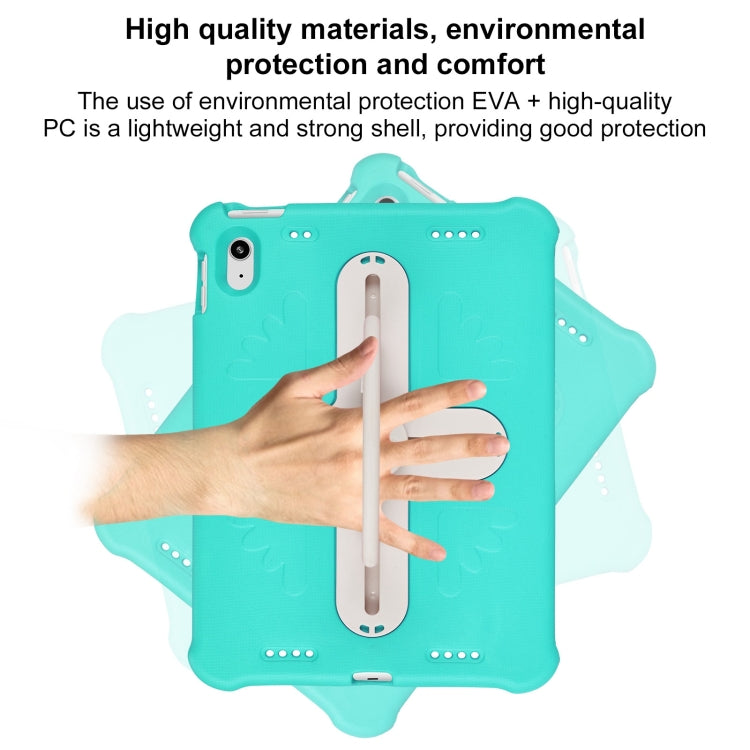 For iPad 2025 / 2022 Shield 360 Rotation Handle EVA Shockproof PC Tablet Case(Mint Green Beige) - iPad 2025 / 2022 Cases by buy2fix | Online Shopping UK | buy2fix