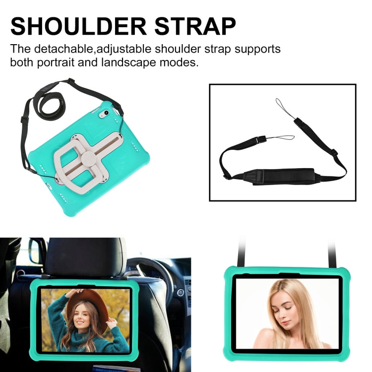 For iPad 2025 / 2022 Shield 360 Rotation Handle EVA Shockproof PC Tablet Case(Mint Green Beige) - iPad 2025 / 2022 Cases by buy2fix | Online Shopping UK | buy2fix