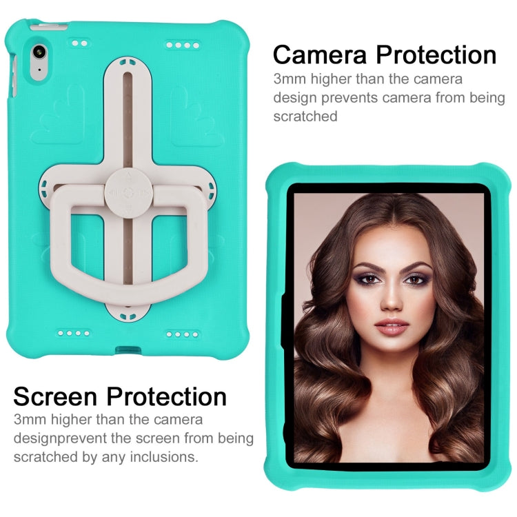 For iPad 2025 / 2022 Shield 360 Rotation Handle EVA Shockproof PC Tablet Case(Mint Green Beige) - iPad 2025 / 2022 Cases by buy2fix | Online Shopping UK | buy2fix