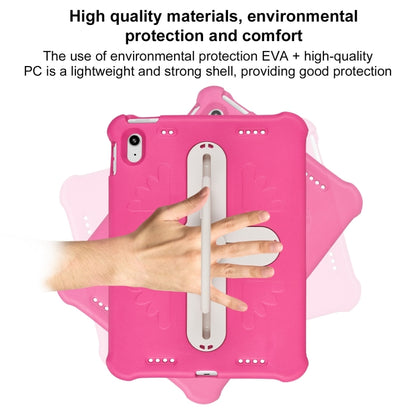 For iPad 2025 / 2022 Shield 360 Rotation Handle EVA Shockproof PC Tablet Case(Rose Red Beige) - iPad 2025 / 2022 Cases by buy2fix | Online Shopping UK | buy2fix