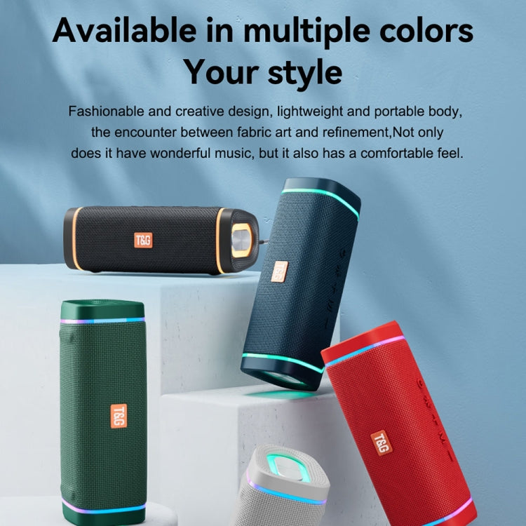 T&G TG375 Outdoor Portable LED Light RGB Wireless Bluetooth Speaker Subwoofer(Blue) - Desktop Speaker by T&G | Online Shopping UK | buy2fix