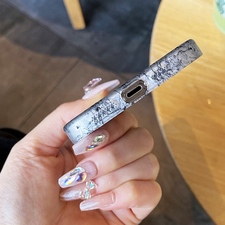 For iPhone 12 Pro Silk Ink Pattern MagSafe PC Phone Case(Black) by buy2fix