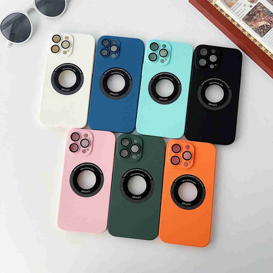 For iPhone 14 Skin Feel CD Texture MagSafe Magnetic Phone Case(Pink) by buy2fix