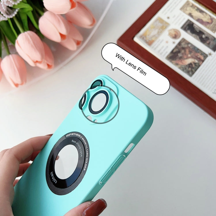 For iPhone 14 Plus Skin Feel CD Texture MagSafe Magnetic Phone Case(Royal Blue) by buy2fix