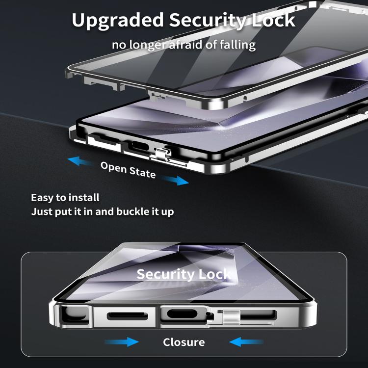 For Samsung Galaxy S25 Ultra 5G HD Full Cover Magsafe Magnetic Metal Tempered Glass Phone Case(Purple) - Galaxy S25 Ultra 5G Cases by buy2fix | Online Shopping UK | buy2fix