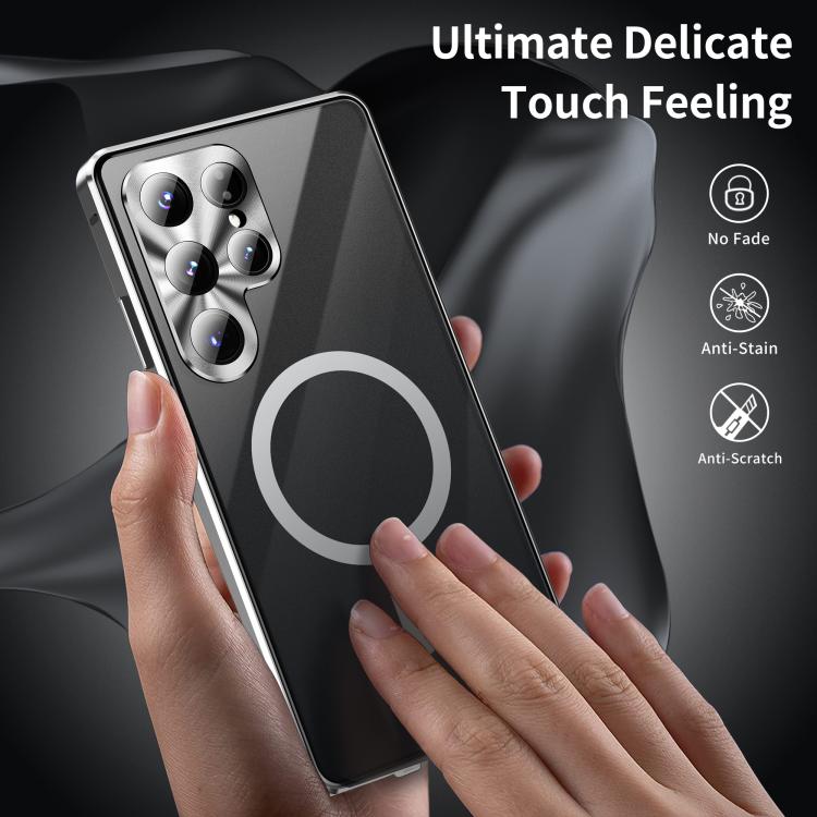 For Samsung Galaxy S25 Ultra 5G HD Full Cover Magsafe Magnetic Metal Tempered Glass Phone Case(Purple) - Galaxy S25 Ultra 5G Cases by buy2fix | Online Shopping UK | buy2fix