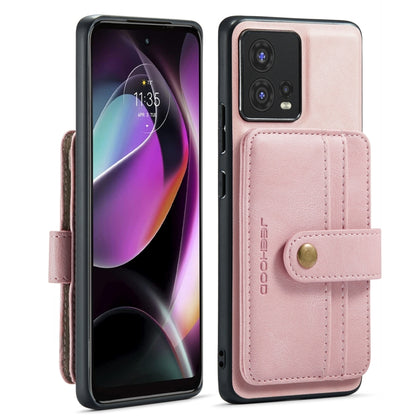 For Motorola Moto S30 Pro JEEHOOD RFID Blocking Anti-Theft Magnetic PU Phone Case(Pink) - Motorola Cases by JEEHOOD | Online Shopping UK | buy2fix