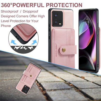 For Motorola Moto S30 Pro JEEHOOD RFID Blocking Anti-Theft Magnetic PU Phone Case(Pink) - Motorola Cases by JEEHOOD | Online Shopping UK | buy2fix