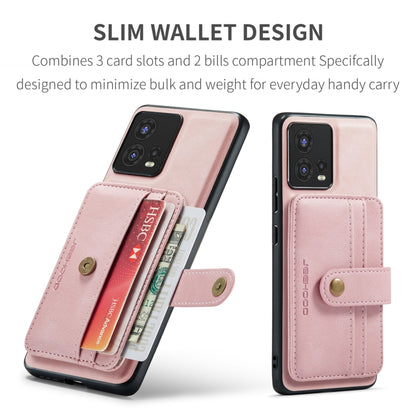 For Motorola Moto S30 Pro JEEHOOD RFID Blocking Anti-Theft Magnetic PU Phone Case(Pink) - Motorola Cases by JEEHOOD | Online Shopping UK | buy2fix