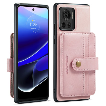 For Motorola Moto X30 Pro JEEHOOD RFID Blocking Anti-Theft Magnetic PU Phone Case(Pink) - Motorola Cases by JEEHOOD | Online Shopping UK | buy2fix