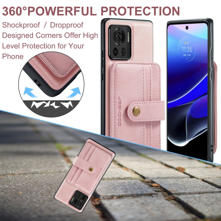 For Motorola Moto X30 Pro JEEHOOD RFID Blocking Anti-Theft Magnetic PU Phone Case(Pink) - Motorola Cases by JEEHOOD | Online Shopping UK | buy2fix