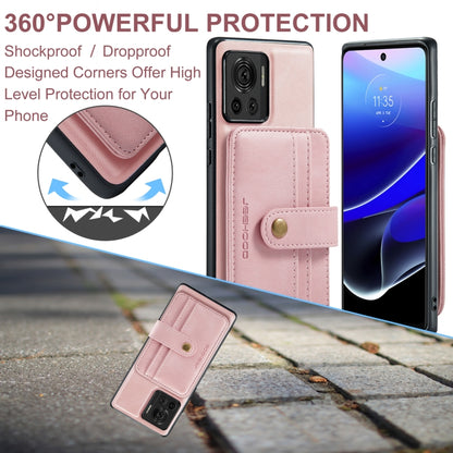 For Motorola Moto X30 Pro JEEHOOD RFID Blocking Anti-Theft Magnetic PU Phone Case(Pink) - Motorola Cases by JEEHOOD | Online Shopping UK | buy2fix