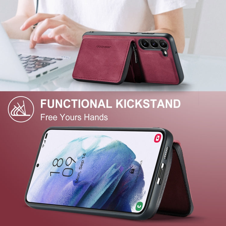 For Samsung Galaxy A54 5G / A54 4G JEEHOOD Magnetic Zipper Horizontal Flip Phone Leather Case(Red) - Galaxy Phone Cases by JEEHOOD | Online Shopping UK | buy2fix