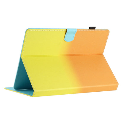 For 10 inch Universal Stitching Gradient Leather Tablet Case(Orange Yellow) - 10 - 11 inch by buy2fix | Online Shopping UK | buy2fix