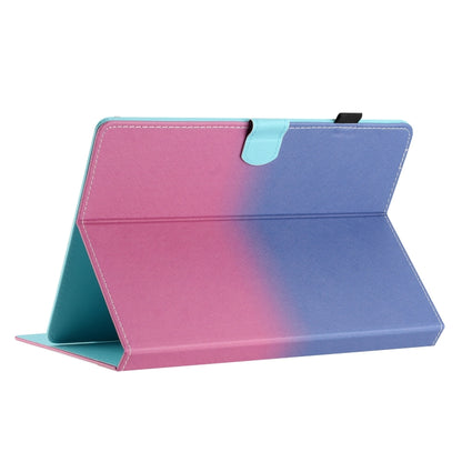 For 10 inch Universal Stitching Gradient Leather Tablet Case(Blue Rose) - 10 - 11 inch by buy2fix | Online Shopping UK | buy2fix