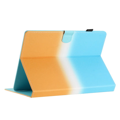 For 10 inch Universal Stitching Gradient Leather Tablet Case(Blue Orange) - 10 - 11 inch by buy2fix | Online Shopping UK | buy2fix