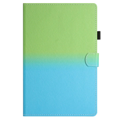 For 10 inch Universal Stitching Gradient Leather Tablet Case(Green Blue) - 10 - 11 inch by buy2fix | Online Shopping UK | buy2fix